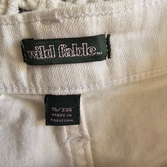 EUC WILD FABLE WHITE HIGHEST RISE SHORTS SIZE 16 / 33 REG - Picture 10 of 13